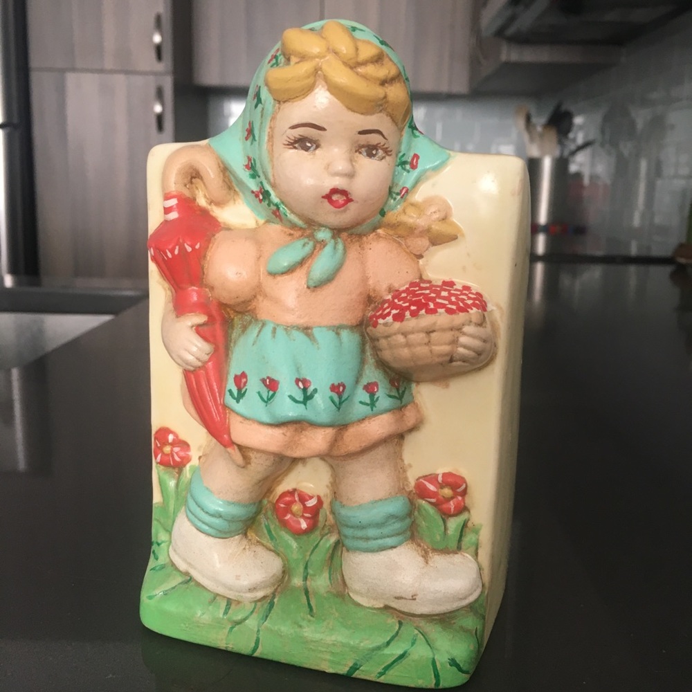 Vintage Hummel-Inspired Planter